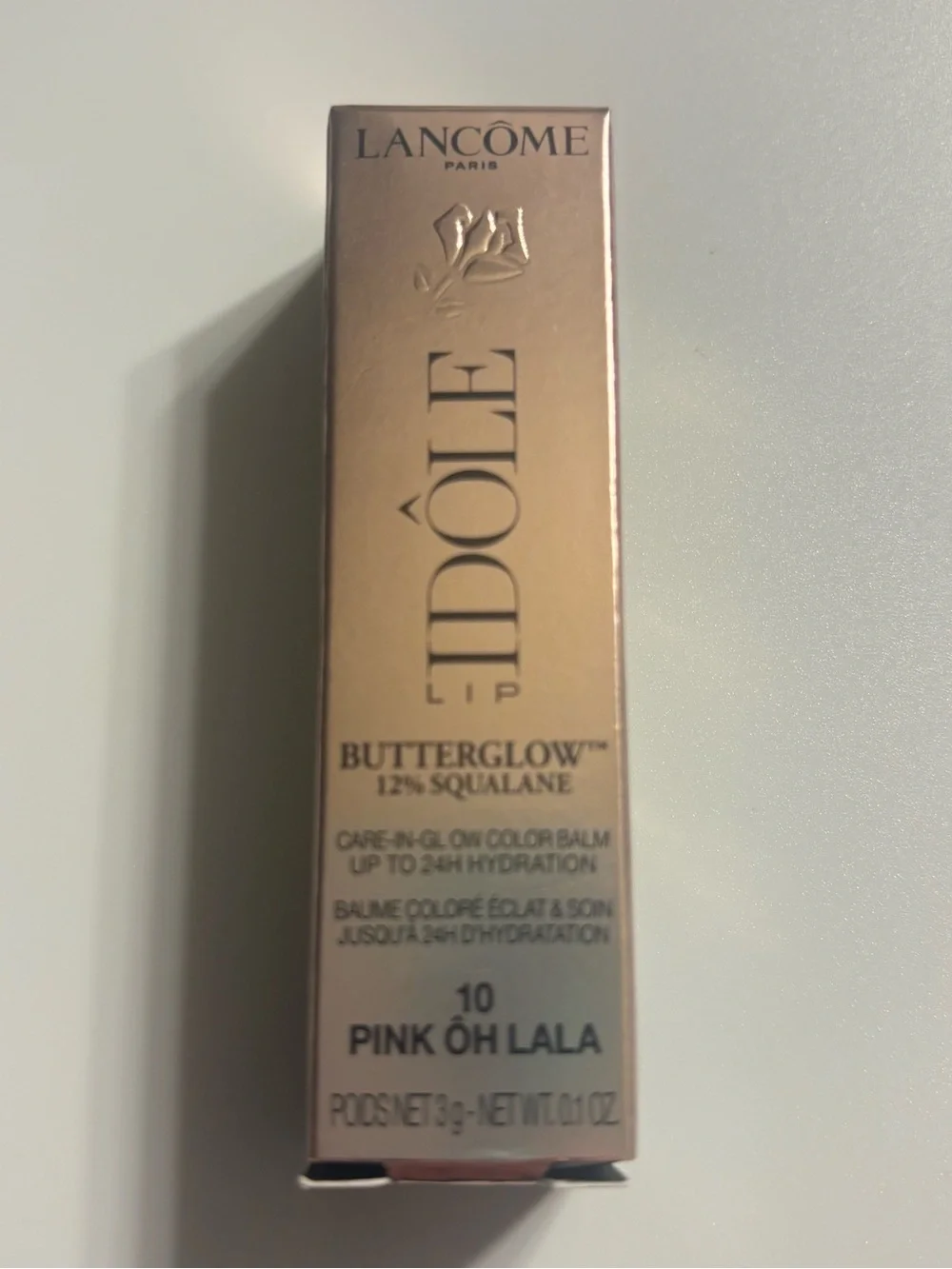 Lancôme Idôle ButterGlow Lip Balm - Pink Ôh Lala (Rose Gold Packaging)